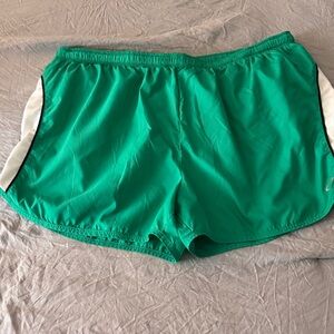 Champion Women's Athletic Shorts in Teal with White Side Panels
